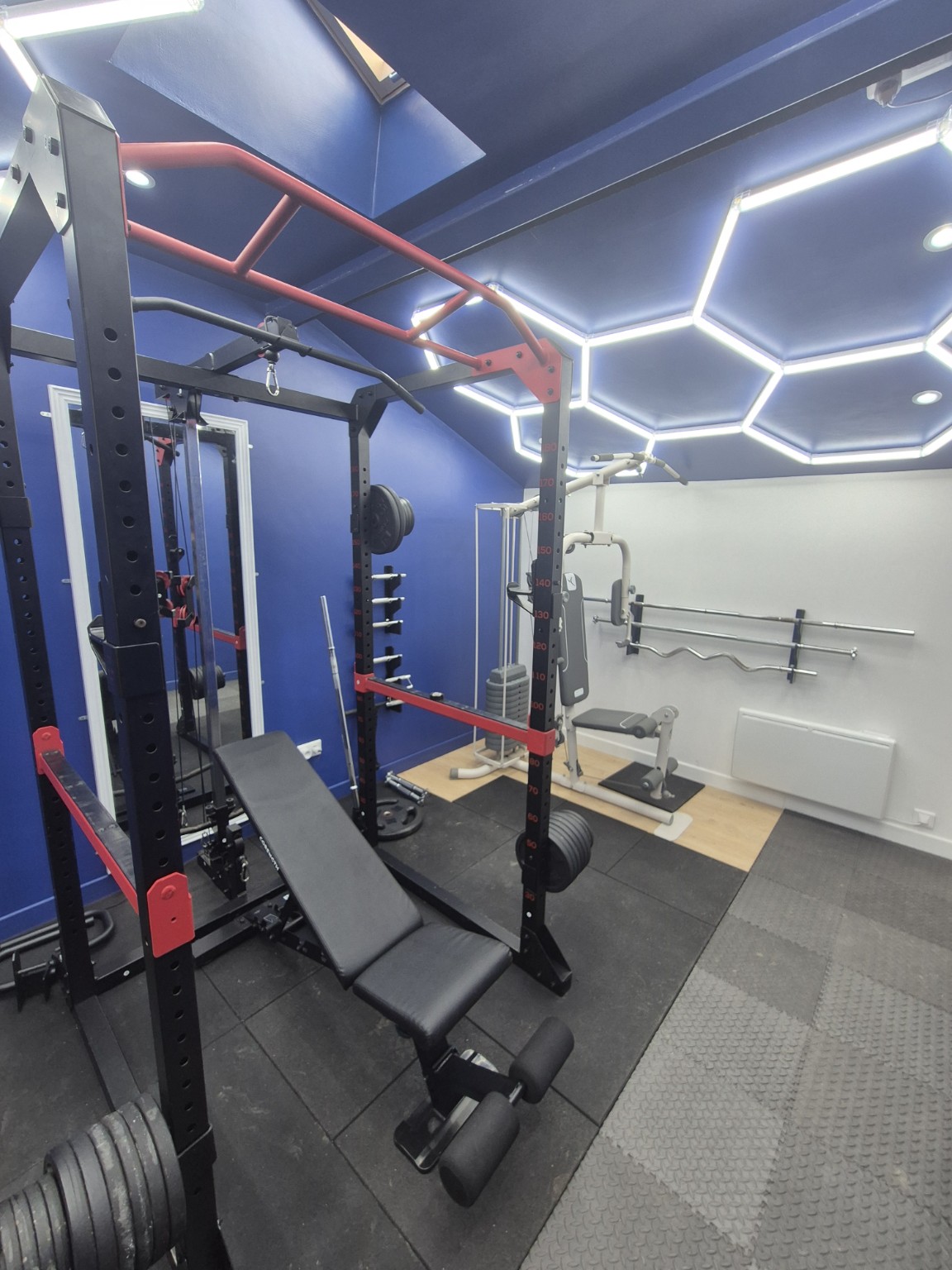 Rack, banc et poulies